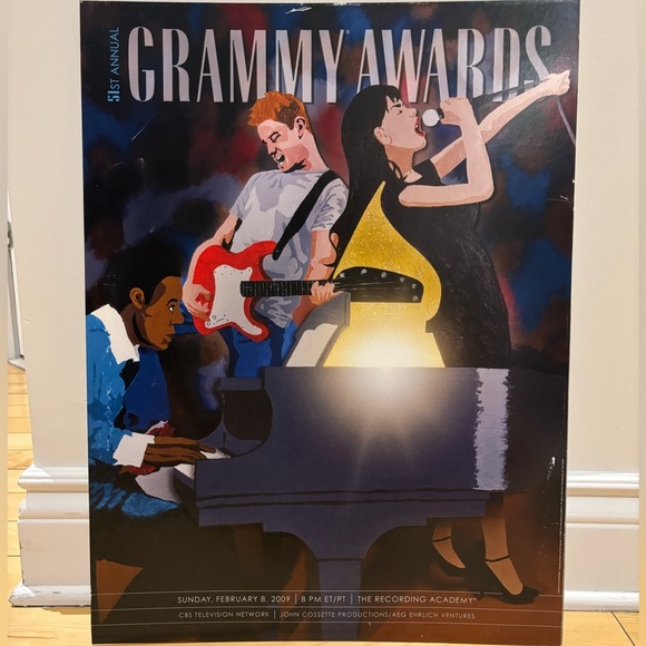 51st Annual Grammy Awards Official Promo Poster – 18"x24" – 2009 - Picture 1 of 7